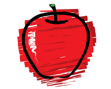 一个苹果的素描