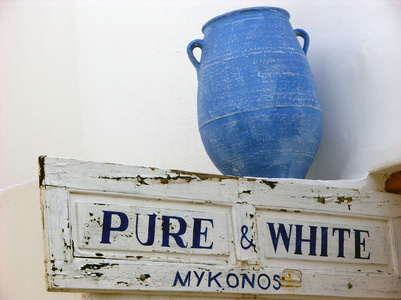 米科诺斯蓝色花瓶希腊