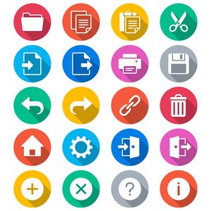 应用程序工具栏平面颜色图标照片