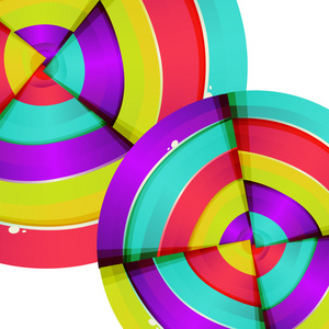 抽象七彩的虹曲线背景设计