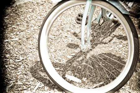 一辆自行车的轮子