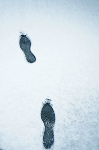 雪纹理与足印