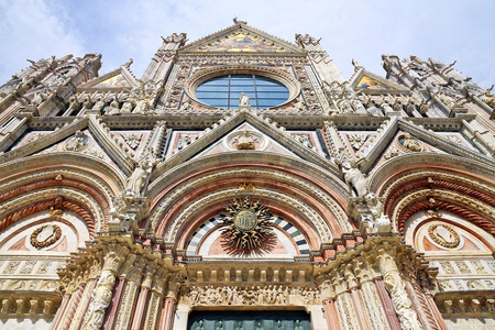 锡耶纳，托斯卡纳，意大利的大教堂。锡耶纳主教座堂