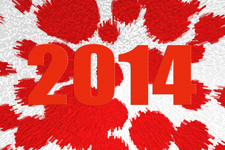 新 2014 年红色数字