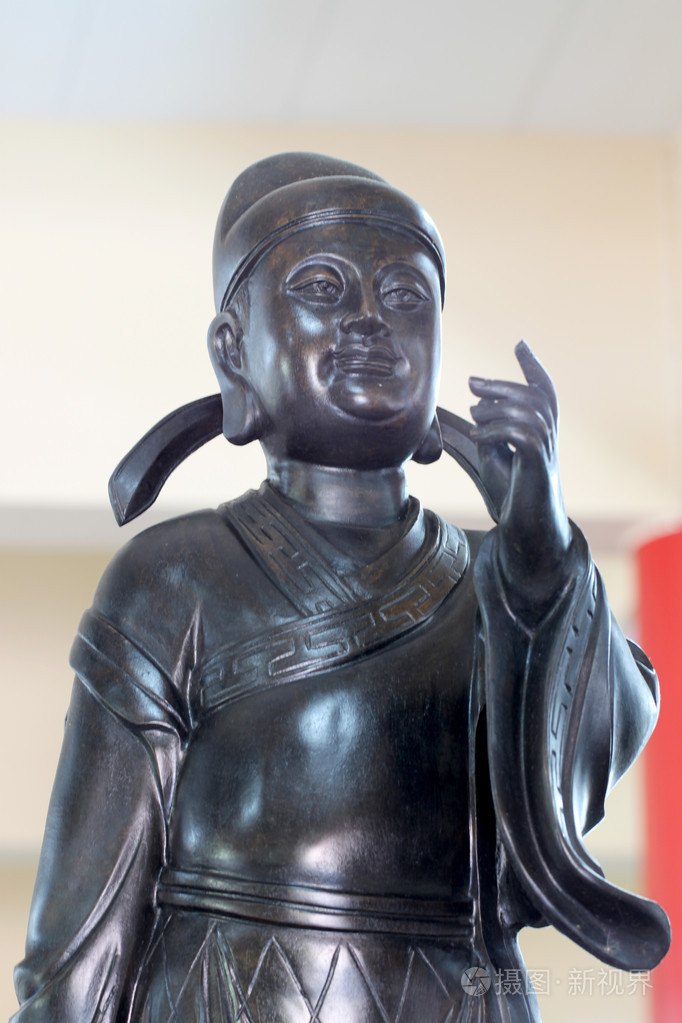 中国宗教的黑神雕像