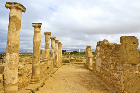 在加藤帕福斯在塞浦路斯的古罗马遗址，考古 helenistic