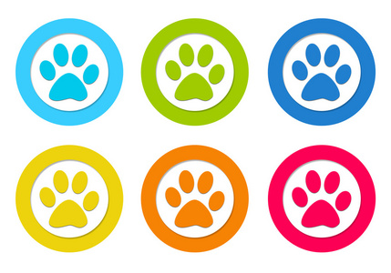 与宠物的脚印符号图标照片