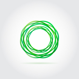 抽象的绿色矢量圆