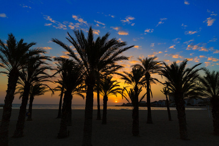 javea el 阿雷纳尔海滩日出地中海西班牙