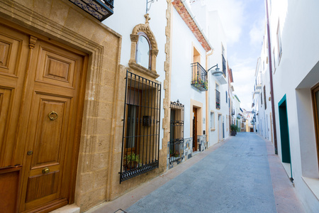 javea xabia 旧城区街道在西班牙阿利坎特