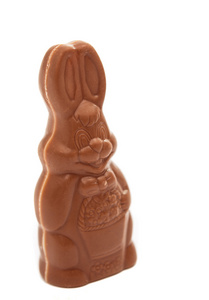 孤立的复活节巧克力兔