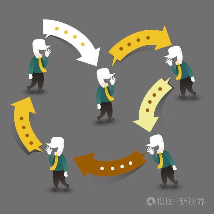 传递信息的平面设计插图概念