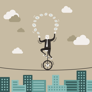 平面设计插画概念的平衡照片