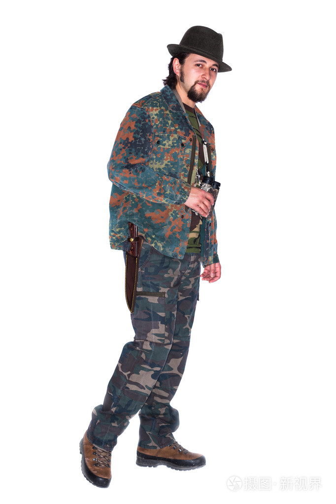 拿着匕首拿着双目友好猎人