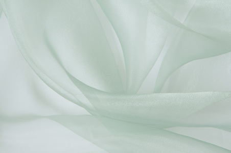 绿色透明的丝绸照片