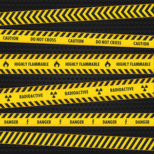黄色危险警告磁带图片