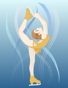 花样滑冰少女女孩的花样滑冰运动员照片