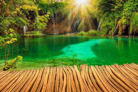 十六湖国家公园，克罗地亚的瀑布