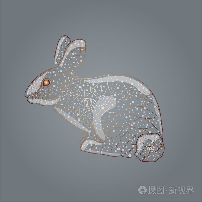 抽象兔子剪影插画-正版商用图片1fd9m1-摄图新视界