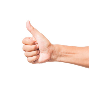 举手同意拇指举手像孤立的概念照片