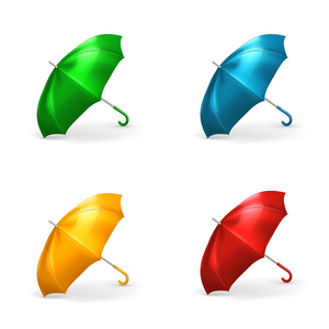 伞，矢量插图集