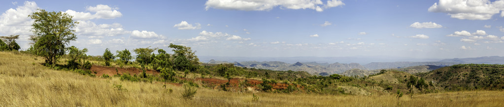 埃塞俄比亚农村的全景视图
