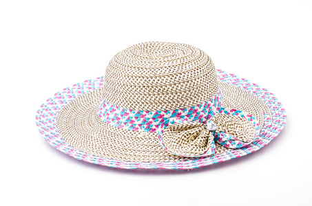 fond blanc de la plage hat isol