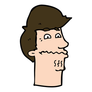 卡通紧张不安的人照片