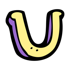 卡通字母 u