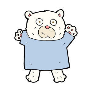 卡通可爱的北极熊