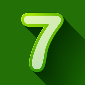 七号拉丝金属字体7号七号3d七号手势模板插图七号七