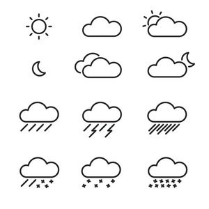 矢量天气图标集