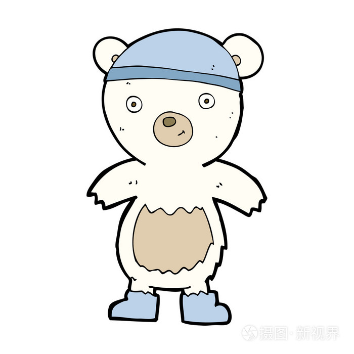 卡通可爱的北极熊