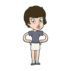 双手叉腰的女人图片-双手叉腰的女人素材-双手叉腰的女人插画-摄图新