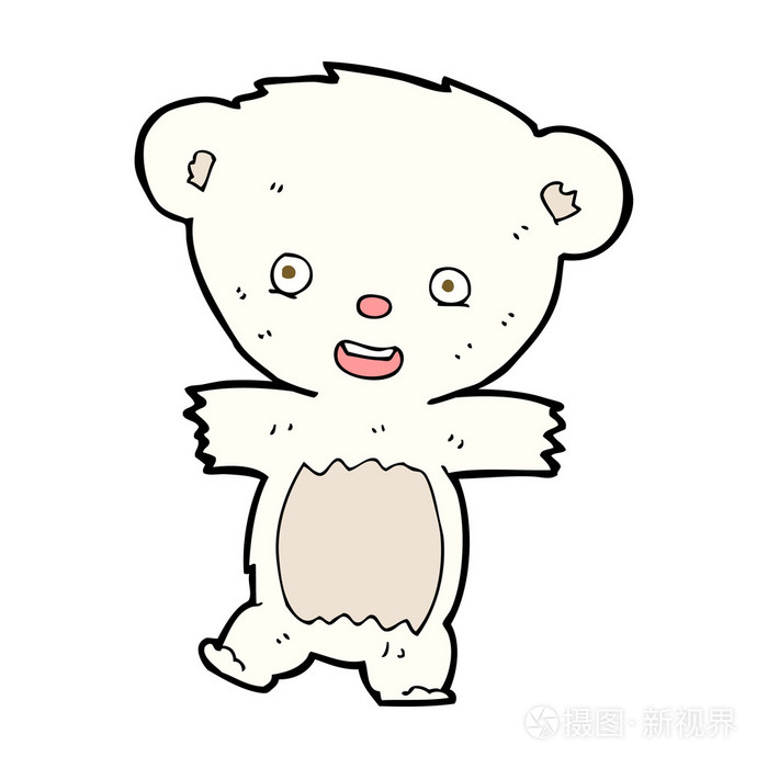 卡通玩具北极熊幼崽插画-正版商用图片1fedv5-摄图新视界