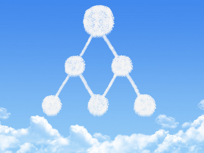 概念网络图标云的形状