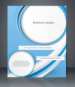 业务宣传册蓝色设计 杂志封面 传单或海报