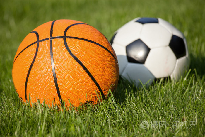 在草丛中的两个球