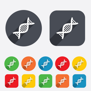 dna 标志图标。脱氧核糖核酸符号