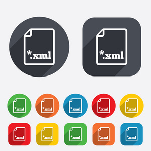 文件文档图标。下载 xml 按钮