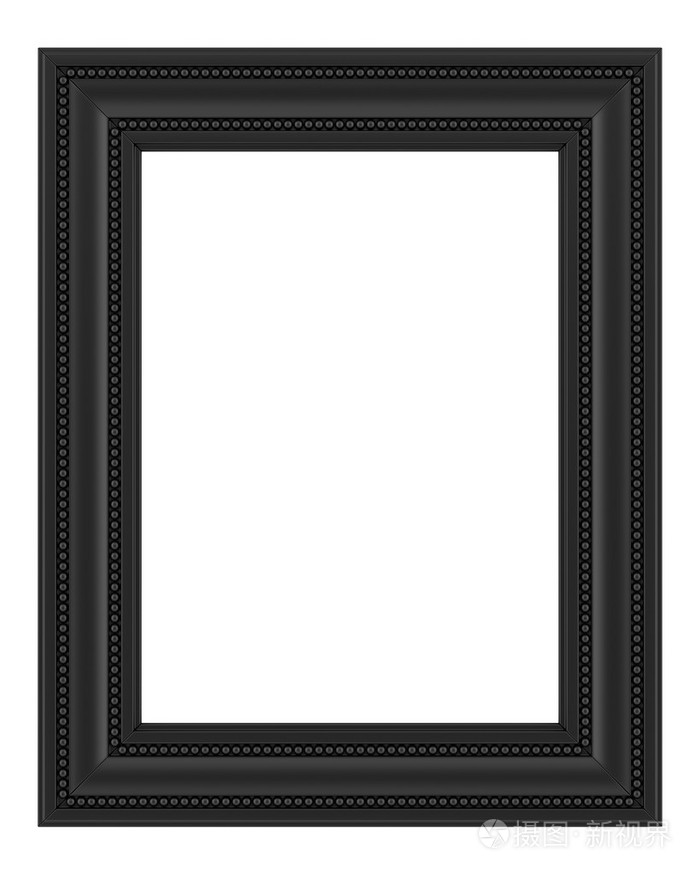孤立在白色背景上的黑框