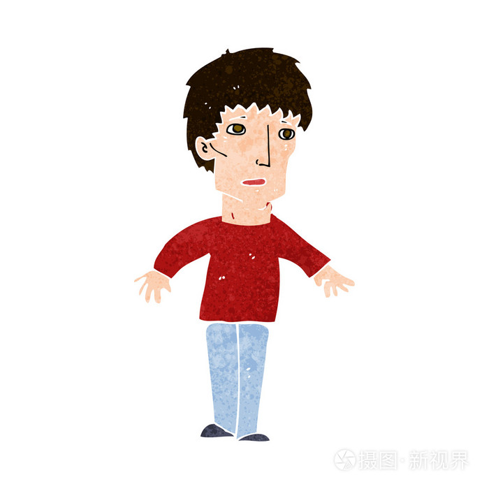 动漫吃惊的人Cartoon doodle mannen ropa