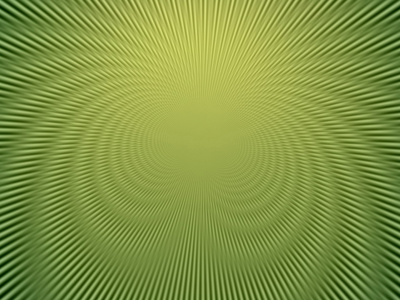 抽象的绿色宇宙中的光线