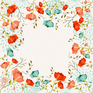 tarjeta de felicitacin de coloridas flores