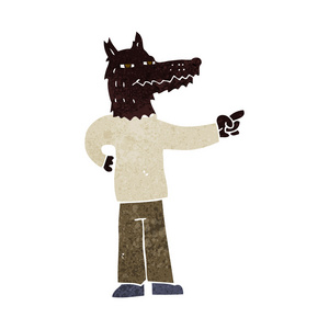 卡通漫画指点的狼人照片