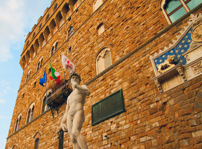 大卫和 palazzo vecchio