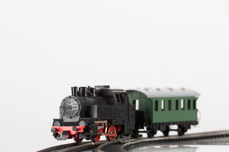 玩具黑色的蒸汽机车