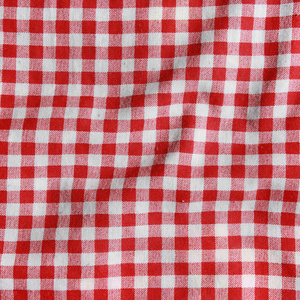 纹理的红色和白色格仔的野餐毯子