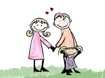 母亲女儿卡通图片-母亲女儿卡通素材-母亲女儿卡通插画-摄图新视界