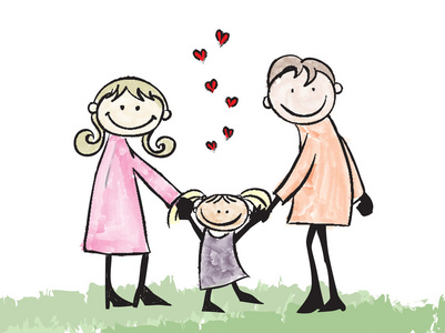 母亲女儿卡通图片-母亲女儿卡通素材-母亲女儿卡通插画-摄图新视界